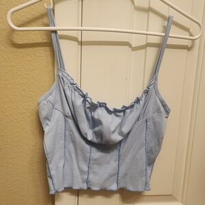 Blue crop top